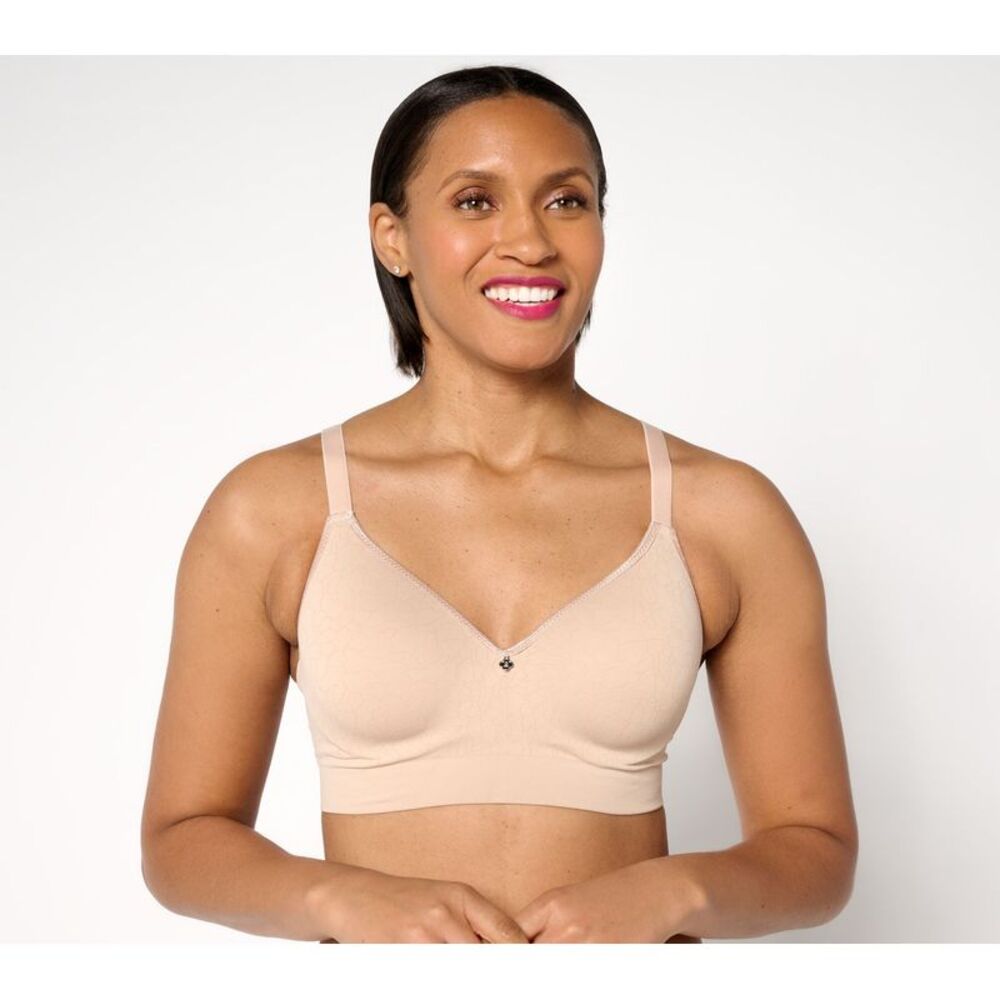 Breezies Women's Bra Sz 40DD Cooling Comfort Seamless Underwire Pink